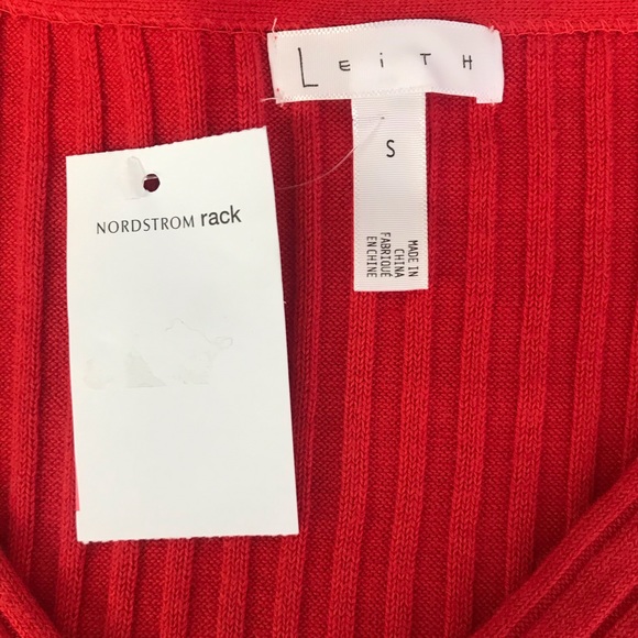 Leith Angle Rib Long Sleeve Midi Sweater Dress - Picture 5 of 8